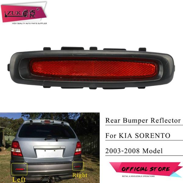

zuk rear bumper reflector for kia sorento 1 2.4l 3.5l 2003-2008 garnish fog lamp fog light