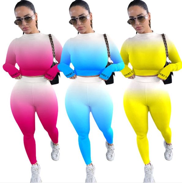 

women plus size 2 piece sets gradual cute hoodies pants s-3xl jogger suit fall winter casual clothing pullover+leggings capris dhl 3851, White