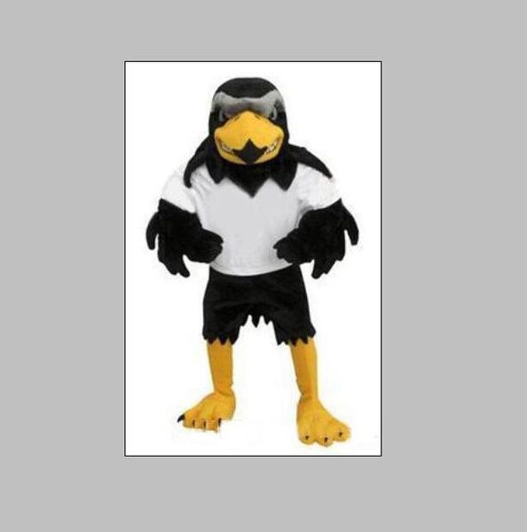 

2019 professional made deluxe plush falcon mascot costume size eagle mascotte mascota carnival party cosply, Red;yellow