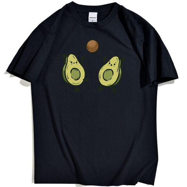 

kawaii cartoon avocado movement tshirt men's split into two lovely t shirts for mens brand printed oversize mens tee shirts