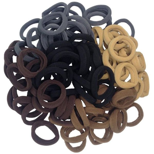 

полосы 100шт женщины хлопок волос бесшовные мягкие галстуки волос мода нет криз ponytail держатели девушки elastic rope accessroy