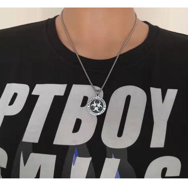 

necklace mens biochemical stainless steel steel pendants long chain necklaces fashion jewelry on the neck steampunk gifts 2020, Silver