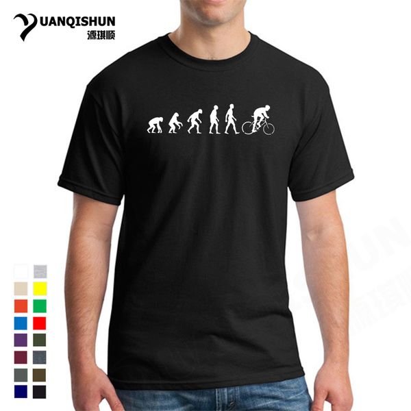 

cycling evolution of man mens funny cyclists bicycle bike t shirt 16 colors tee gift fashion brand men's street t-shirt