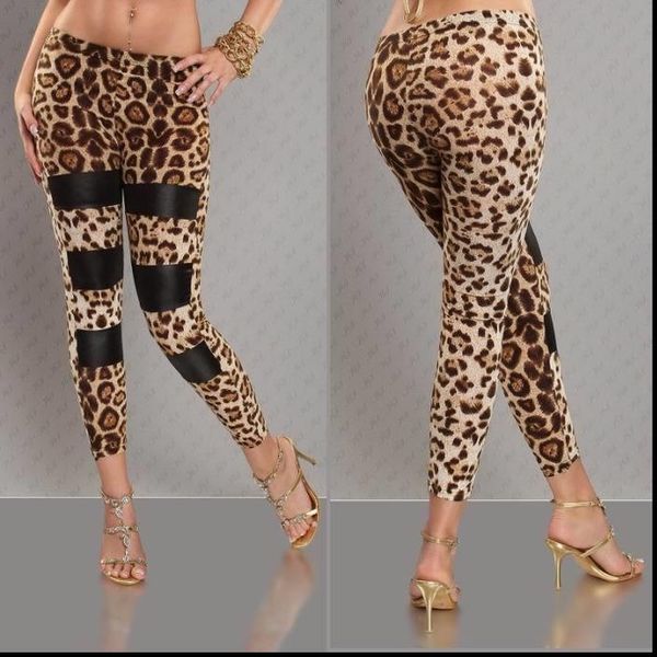 

leopard print leggings women stretch leggings fashion animal printed skinny leggings drop shipping good quality, Black