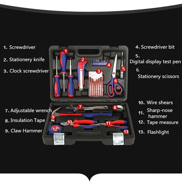

30pcs tool set household set hardware toolbox multifunctional electrician woodworking manual maintenance combination