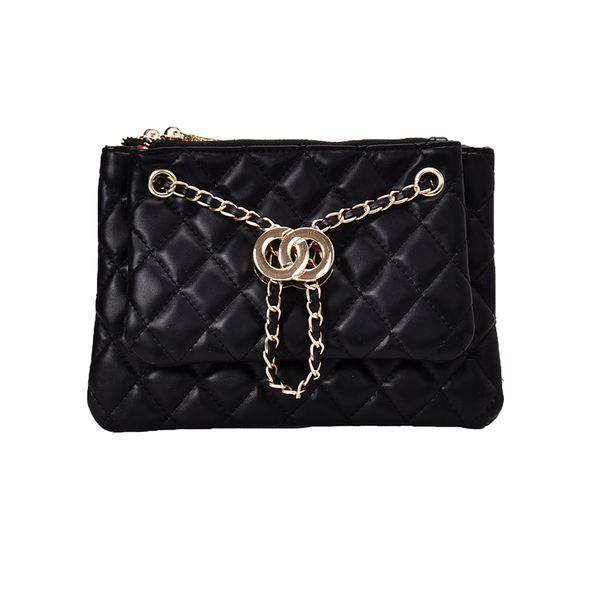 

luxury women shoulder bag pu material chains bag for girl diamond lattice white black color lady crossbody