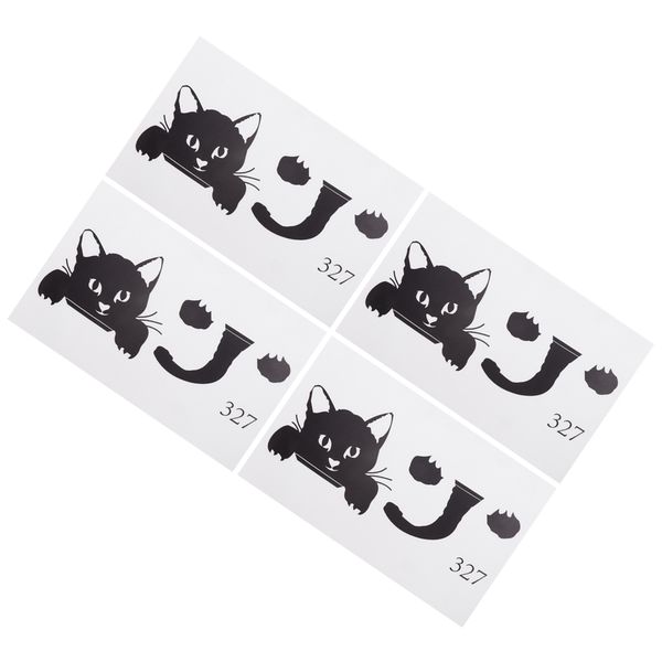 

4шт diy черный смешные cat настенный выключатель наклейки наклейки на стены главная декор номеров