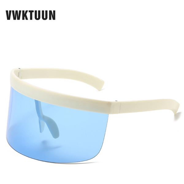 

vwktuun hat sunglasses women men mirror shades big sunglasses integrated windproof insect-proof and anti-spit splash glasses, White;black