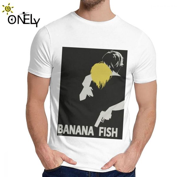 

boy tee shirt banana fish anime comic soft funny classic round neck hip hop t-shirt