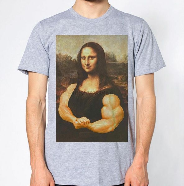 

джоконда бодибилдинг футболка мышца центр пародия смешной веселая картина