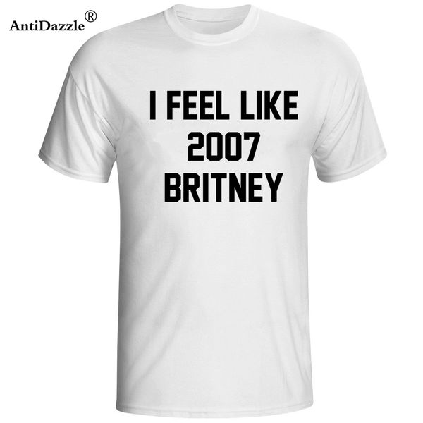 

i feel like 2007 britney printed men cotton t shirt tees sale summer man clothes cotton t-shirt