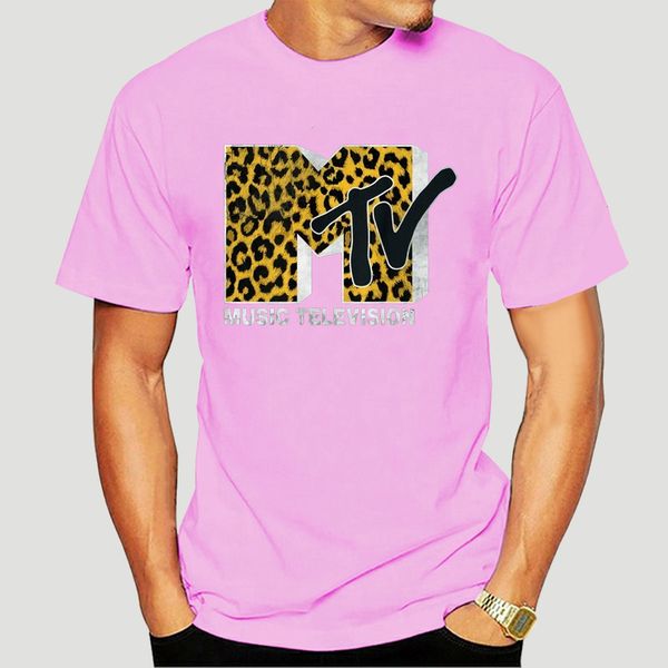 

black mtv logo cheetah print graphic t shirt black cotton all size-0955a