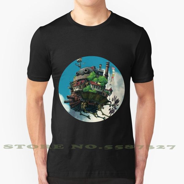 

howl's moving castle circle logo fashion vintage tshirt t shirts howls moving castle howl anime hayao miyazaki studio ghibli