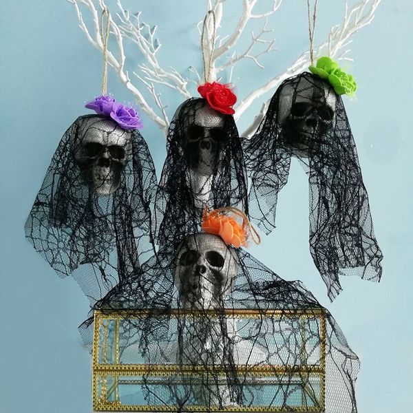 

halloween decoration skull hanging ghost haunted house hanging grim reaper horror props home door bar club foam ornaments jk2009xb