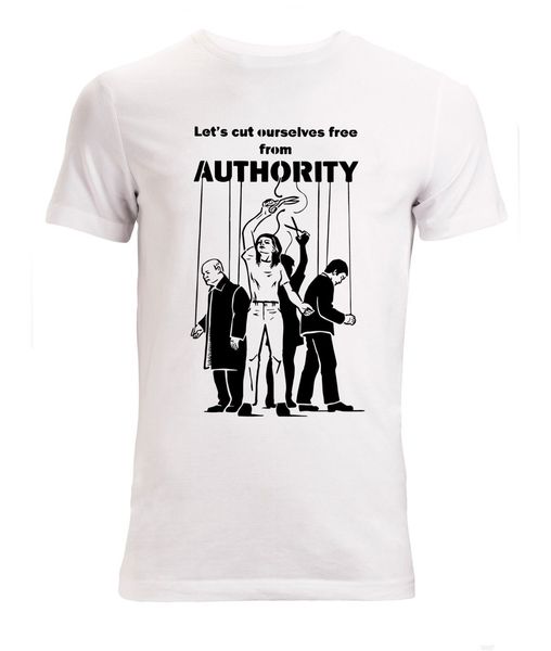

2019 new summer men fashion lets cut ourselves from authority men's (woman's available) t shirt white tee shirt