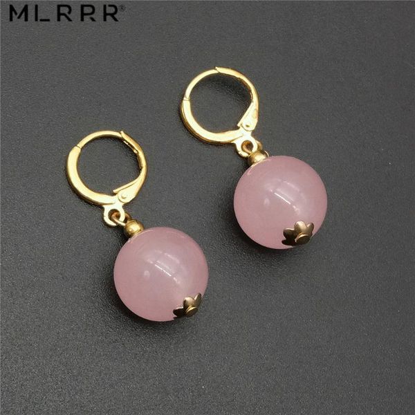 

dangle & chandelier natural stone vintage classic jewelry beautiful pink crystals beads pendant drop earrings for women, Silver