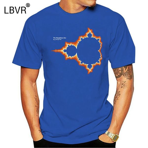 

geek mandelbrot set initial fractal image science men's black t - shirt size s - 6xl summer tee shirt