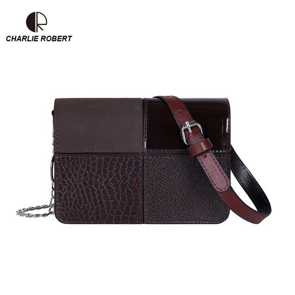 

2020 новый летний стиль женщина леди вскользь лоскутная мешки плеча pu щиток три цвета zopper засов crossbody сумка