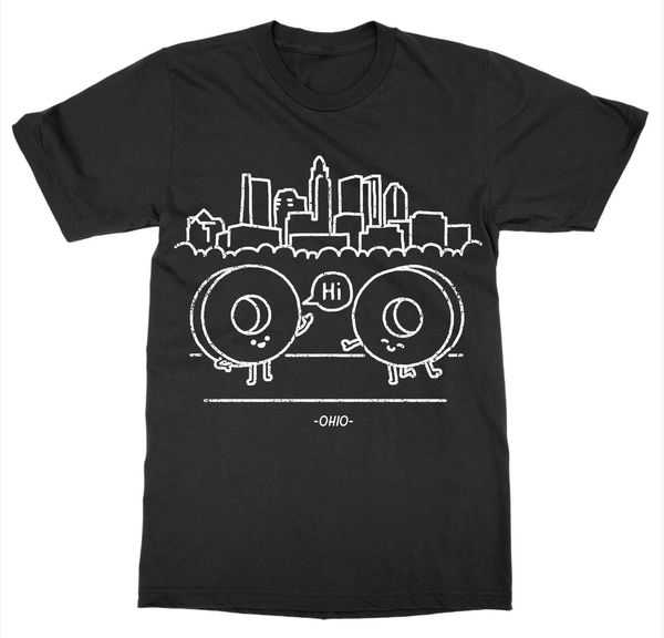 

2019 new men's ohio 'cityscape' t-shirt usa united states of america patriot capital national tee shirt