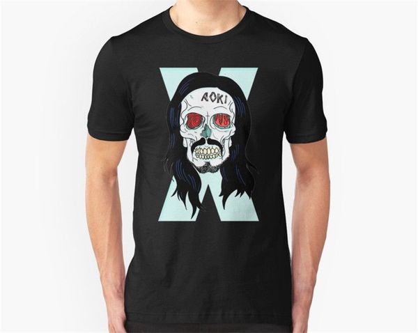 

новый aoki череп мужские футболки размер s-2xl забавный дизайн tee shirt