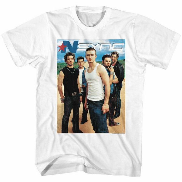 

nsync nsync белый взрослых t-shirt хлопок повседневная плюс размер tee shirt