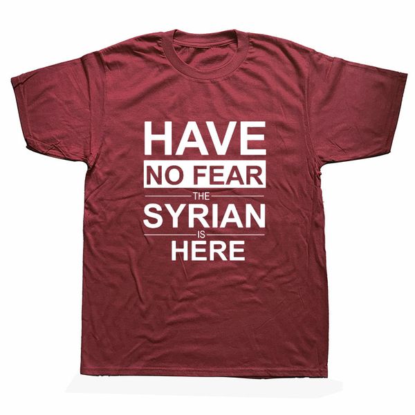 

have no fear the syrian is here pride syria t-shirt mens short sleeves oversized streetwear hip hop t shirts boyfriend gift