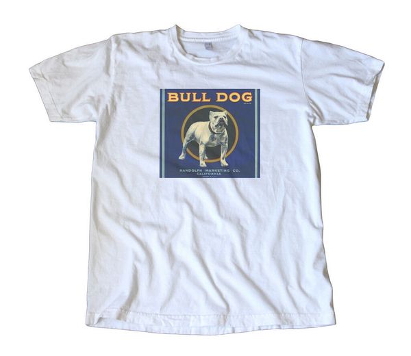 

bull dog марка клеть этикетки t-shirt - pitbull
