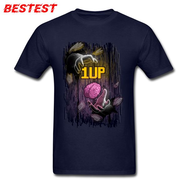 

gamer t-shirts 1up brain slim fit men tshirt short sleeve & tees round collar all cotton boy super mario t shirt wholesale