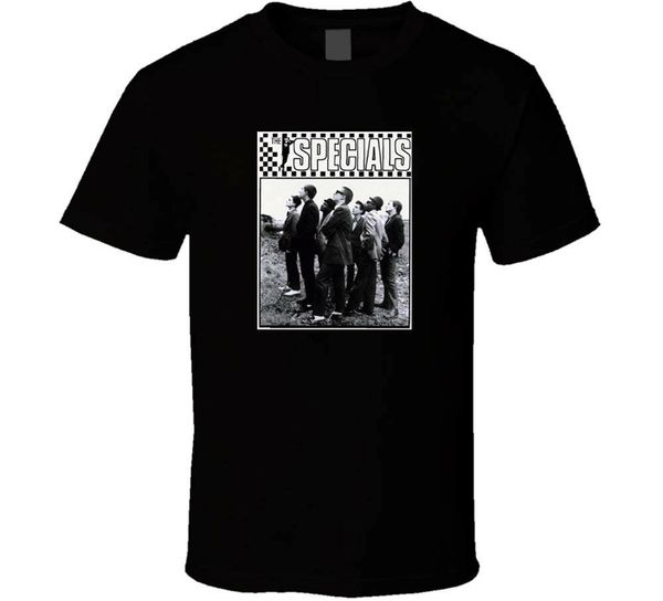 

the specials 1979 2 tone ska retro vintag black white tshirt men's apparel casualÂ tee shirt