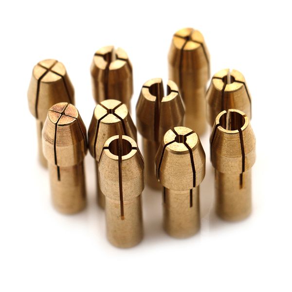 

10pcs mini drill chucks adapter 0.5mm-3.2mm dremel mini drill chucks chuck adapter micro collet brass for power rotary tool