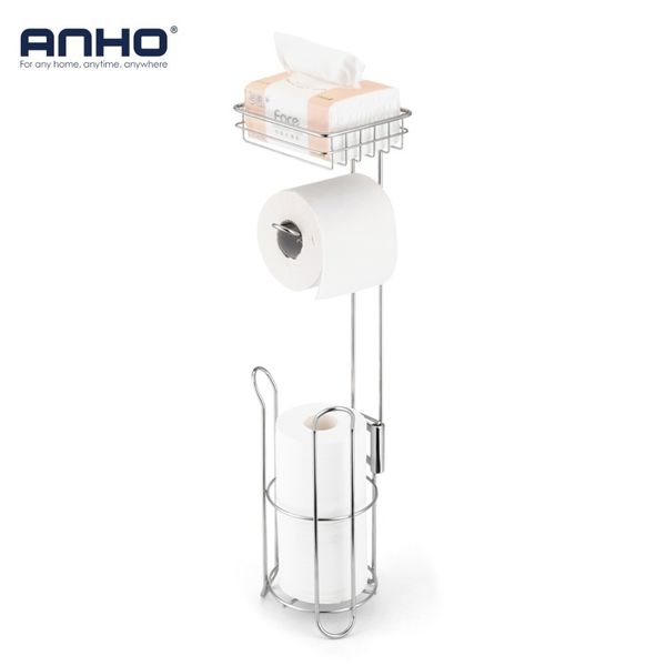 

stainless steel toilet paper roll dispenser bathroom paper holder stand home storage shelf for cell phone t200108 t200110