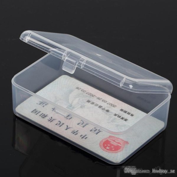 

mini rectangle plastic clear transparent collection jewelry necklace storage container case box holder craft organizer