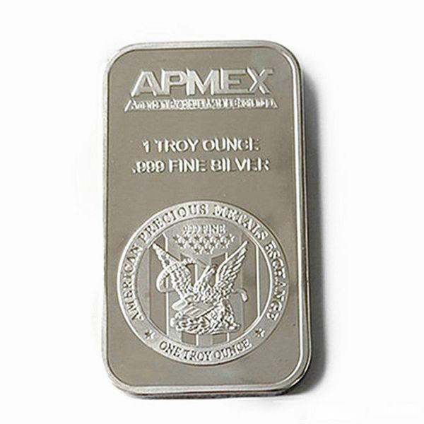 

1 oz apmex silver plated metal bar mint bullion bar silver coin for home collection souvenir gifts
