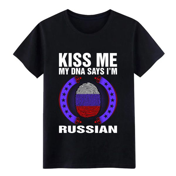 

my dna says im russian t shirt designs cotton round neck slim gift funny summer kawaii shirt