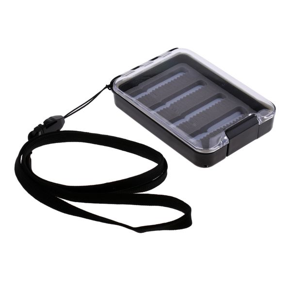 

fly box slit foam inserts waterproof flies fly fishing box clear lid case