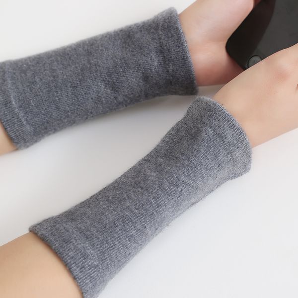

septass menwomen кашемира наручей перчатки трикотажные arm запястье подогреватели зимние унисекс рукавицы 14x8cm упругие спорт протекторы, Blue;gray
