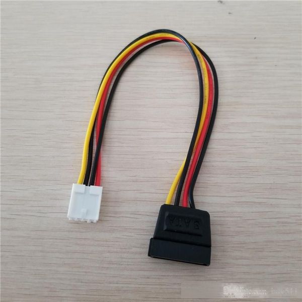 

10pcs/lot 4pin fdd floppy female to 15pin sata female adapter converter power leads cable cord 18awg wire for itx pc