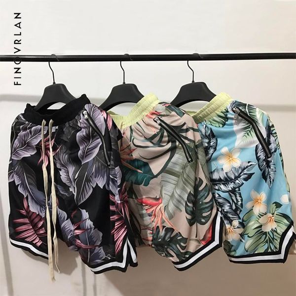 

2018 Summer Justin Bieber FOG Stylish Jogger Mesh Shorts Casual Hip Hop Ventilate printing Net Breathable Men s Sweatpants Y200108