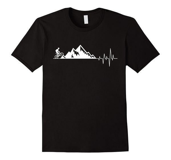 

summer casual мужчины tee shirt смешные tshirt горные велосипеды heartbeat mtb байкеры мужчины с коротким рукавом хлопок tshirt тройники
