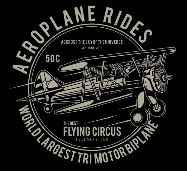 

2020 fashion summer style airplane rides worlds largest bi plane shirt mens t shirt black tee tee shirt