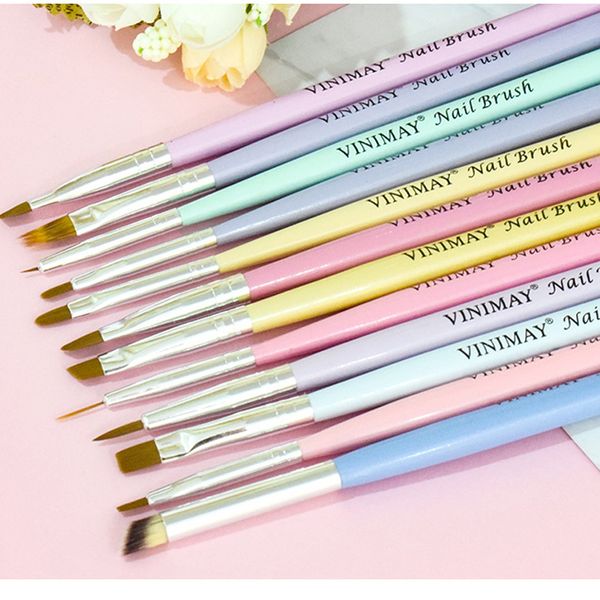 

12 painting nail brush set gradient nail art line brush crystal acrylic thin liner drawing pen tool for extending brushes