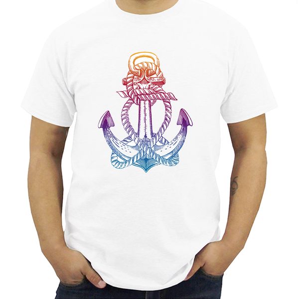 

2019 new men's t shirt vintage anchor men t-shirt hipster the way design short sleeve geek style men's tee shirts plus size