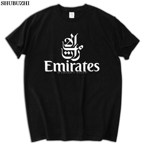 

fly emirates airlines t-shirt cotton men t shirt new design digital inkjet printing sbz5217