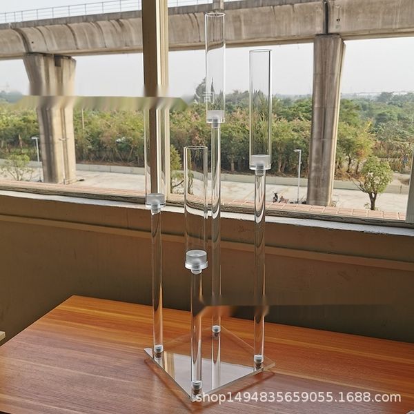 

new candlestick candlestickprop candlestick4-head transparent acrylic candlestick wedding desklayout stage props l auditori