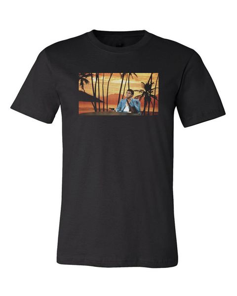 

scarface paradise men's t-shirt tee classic new - black fashion tee shirt