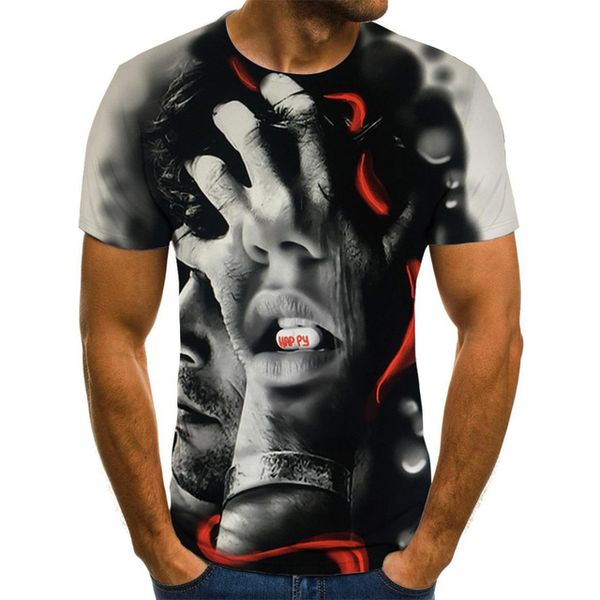 

vision design male 3d 3d print shirts oversized kawaii anime men clothing