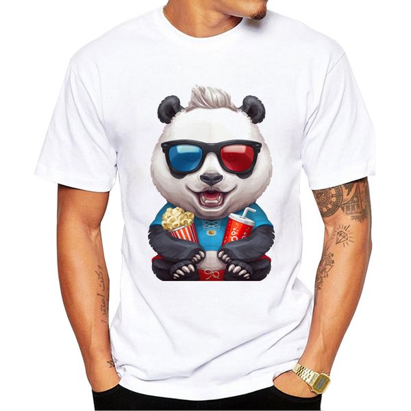 

teehub fashion 3d panda men t-shirt short sleeve tshirts o-neck cool happy panda printed tees