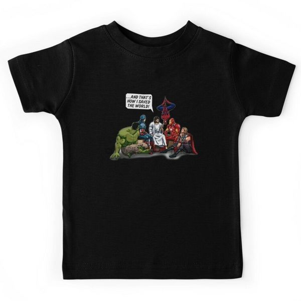 

and that how i saved the world jesus youth kid black tees shirt clothing