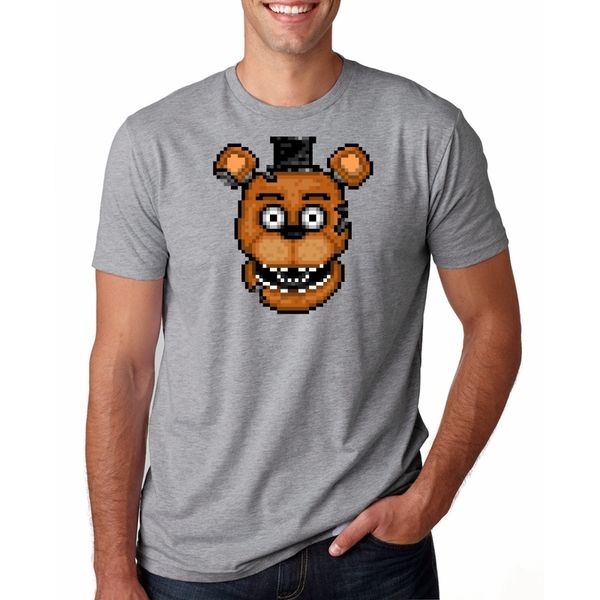 

freddy fazbears pizza nights mens t-shirt in charcoal