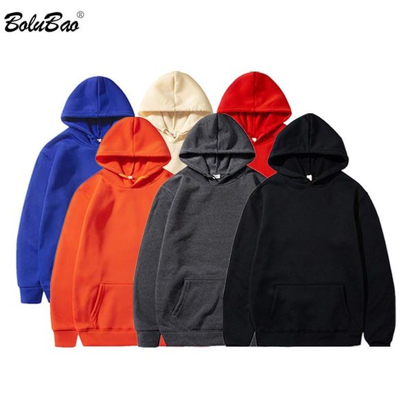 

bolubao brand men's hoodies new spring male jogging hooded sweatshirts comfortable solid color breathable hoodies sweatshirt men, Black
